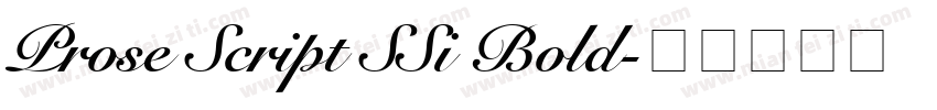 Prose Script SSi Bold字体转换